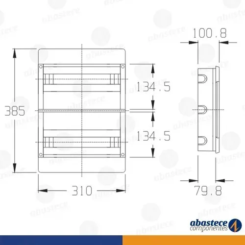 Quadro de Embutir Ouro Box 24 Disjuntores Din SCM24OBR Steck