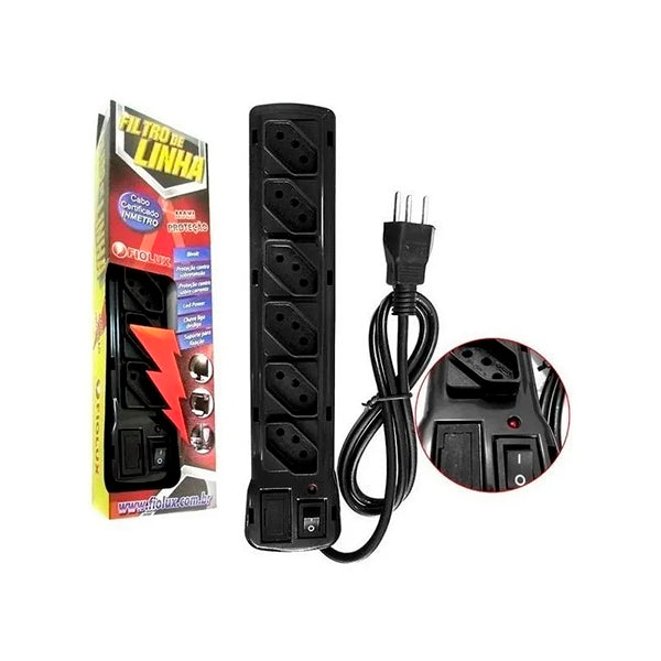 Filtro De Linha 6 Tomada Bilvolt Fiolux