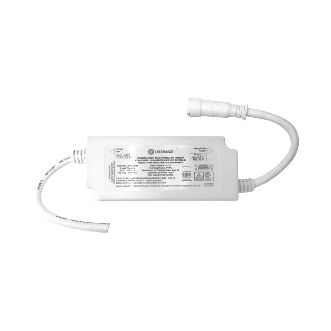 Driver Eco Flex Para Fita Led 30W 12V Ip67 Bivolt Ledvance