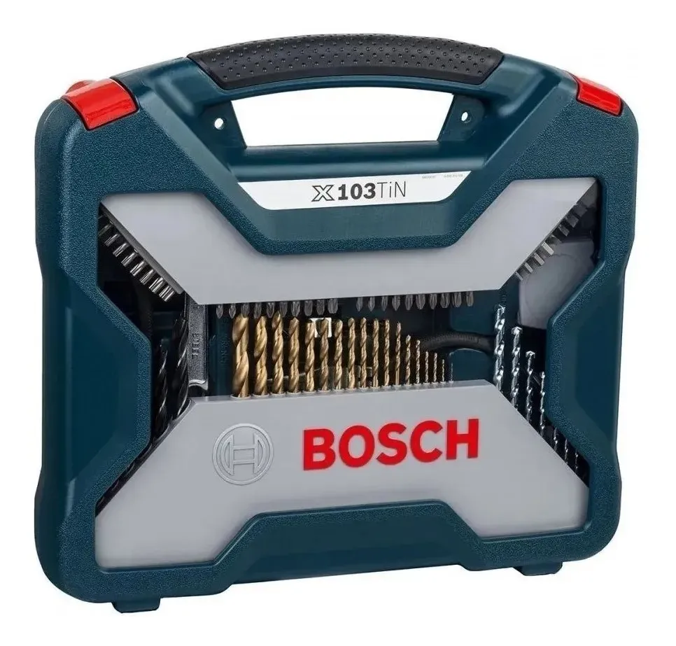 Jogo De Brocas X-Line Titanio Com 103 Peças Com Maleta Bosch