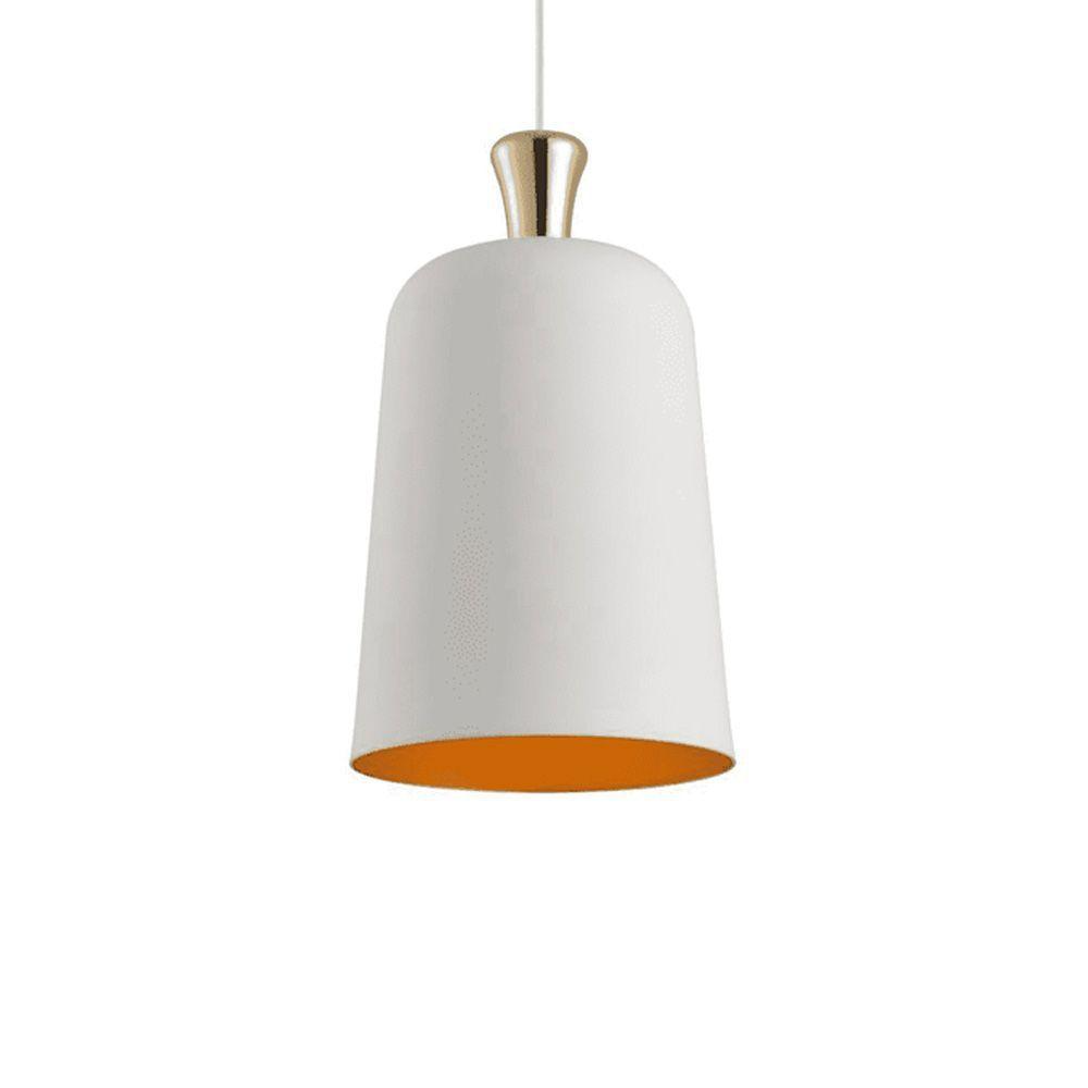 Luminaria Pendente Bell Aco E-27 Branco Fosco 23Cm Avant