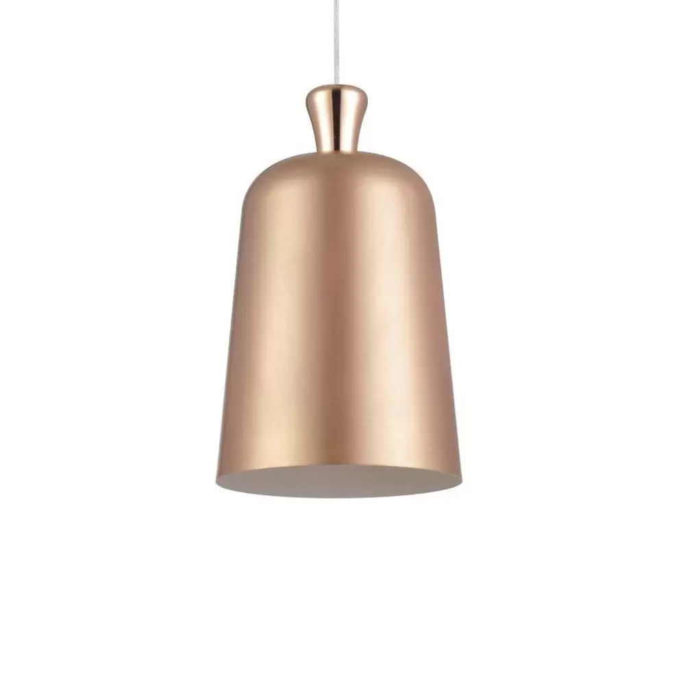 Luminaria Pendente Bell Aco E-27 Cobre Fosco 23Cm Avant