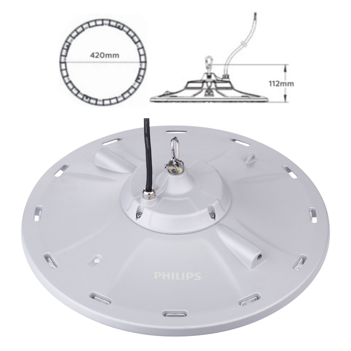 Luminaria Led HighBay 200w 6500k 240v Ip65 26000lm Philips