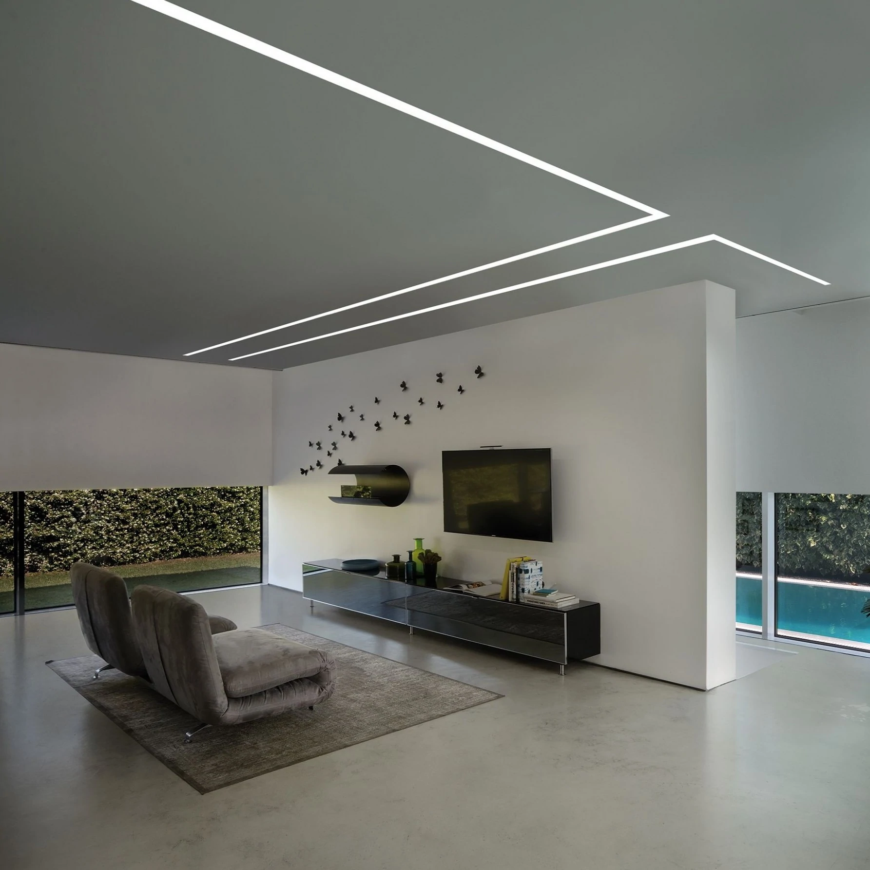 Perfil Led Aluminio Reto Embutir 23X10mm 2M Branco Ip40 Ledvance