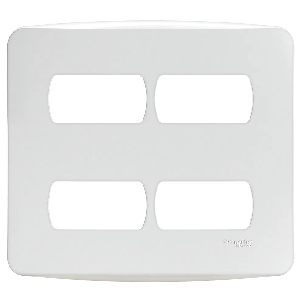 Placa 4X4 4 Postos Separados Branca Miluz S3B77440 Schneider