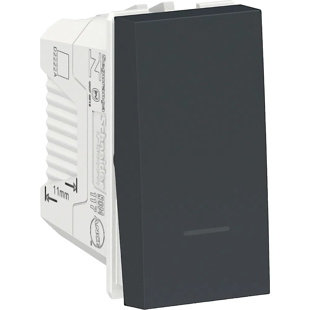 Modulo Interruptor Simples 10A 250V Grafite Orion S70110194 Schneider