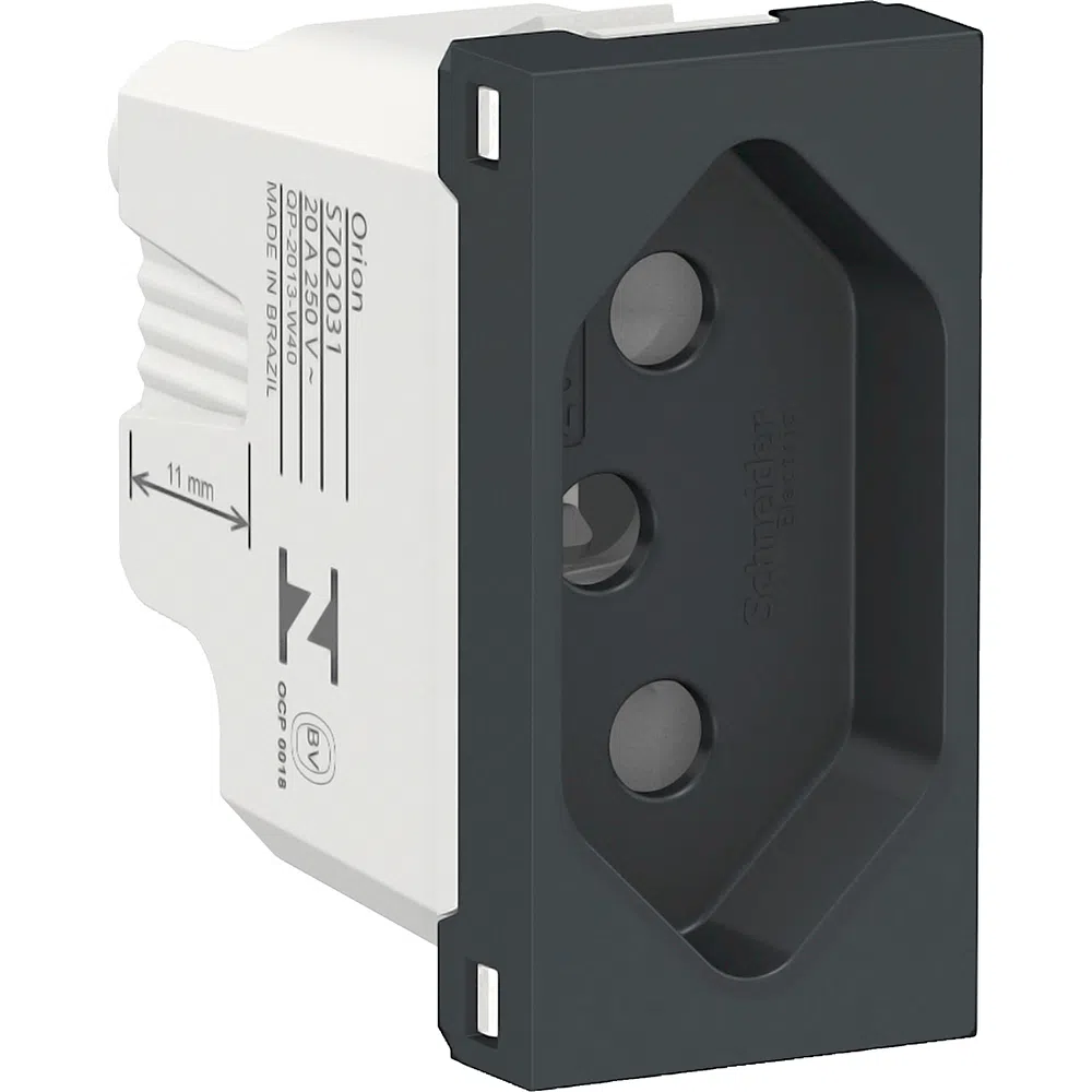 Modulo Tomada 2P+T 20A 250V Grafite Orion S70203194 Schneider