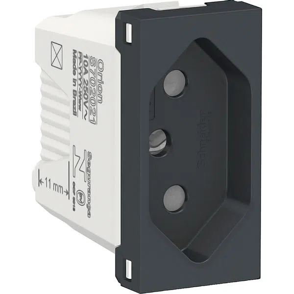 Modulo Tomada 2P+T 10A 250V Grafite Orion S70202194 Schneider