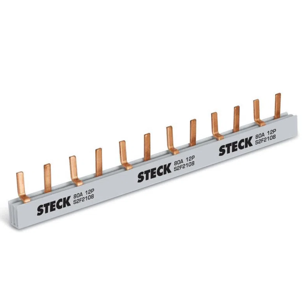 Barramento Pente Bipolar Para 57 Polos 80A S2F1000B Steck