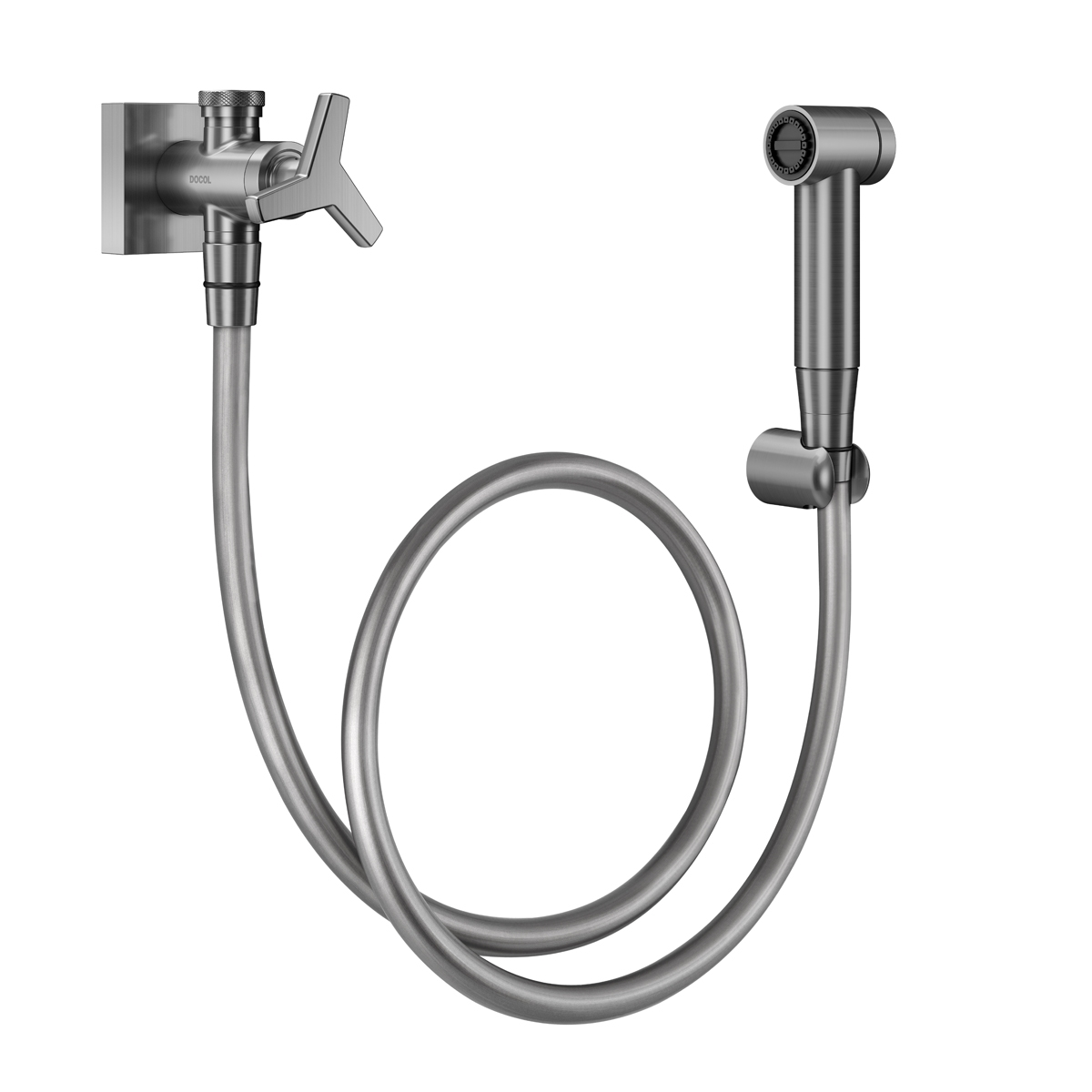 Ducha Higiênica Registro Gatilho Docol City grafite escovado