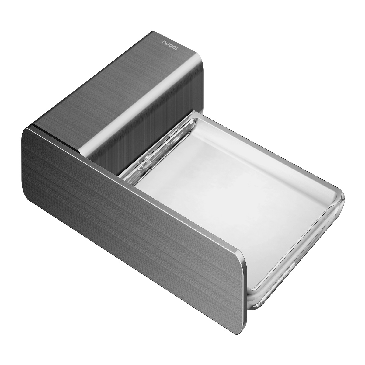 Saboneteira Flat Grafite Escovado 01013870 Docol