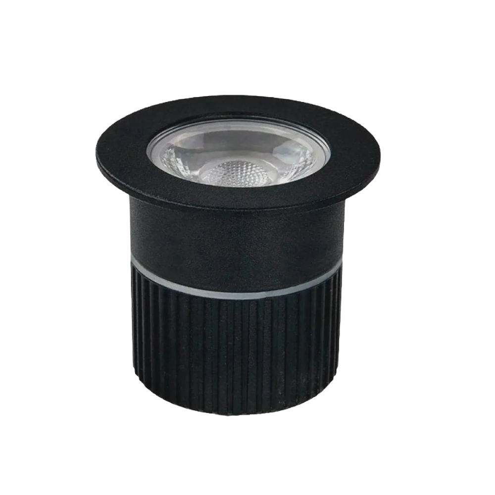 Balizador LED 3000K 5W Aço e Policarbonato Preto Fosco Avant