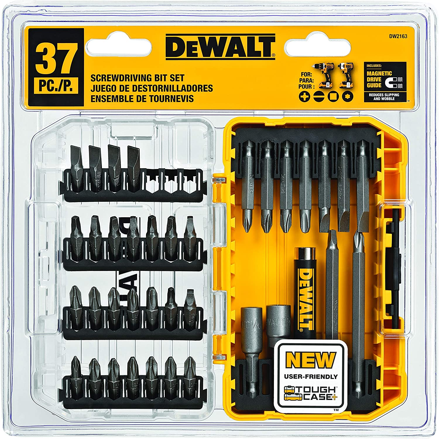 Kit 37 Peças Para Parafusar Com Estojo DW2163 Dewalt