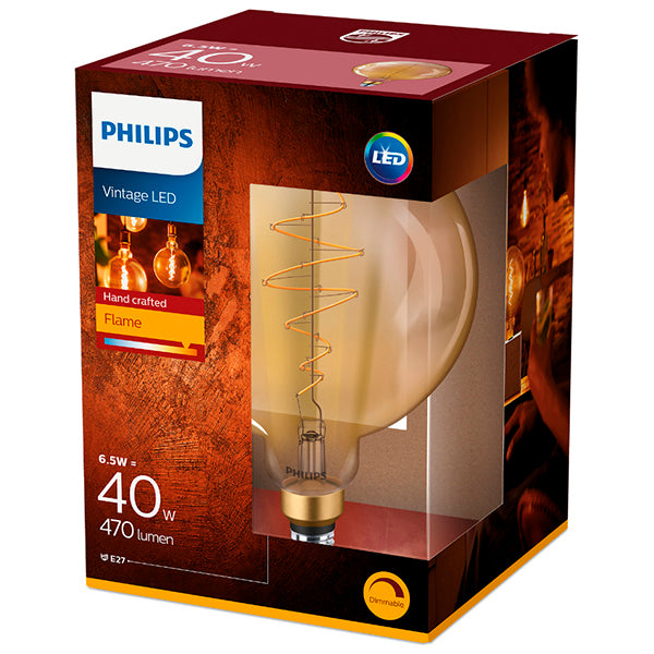 Lâmpada Led Filamento Giant G200 Ambar 7,5w 400lm Philips