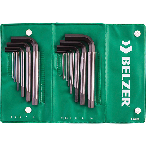 Jogo Chave Allen 1,5 a 10mm Com 11 Peças 220404BR Belzer