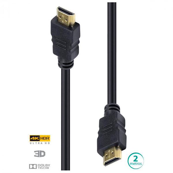 Cabo HDMI 2.0 4K Ultra HD 3D 2 metros