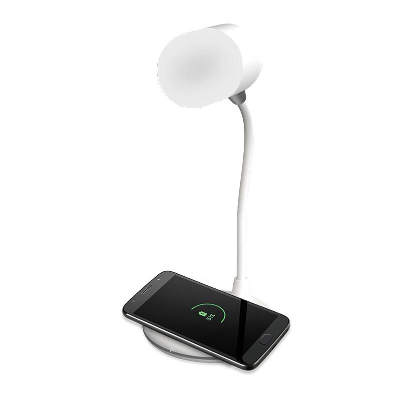 Luminária LED Mesa Lumi Play Carregador Indução Branco Elgin