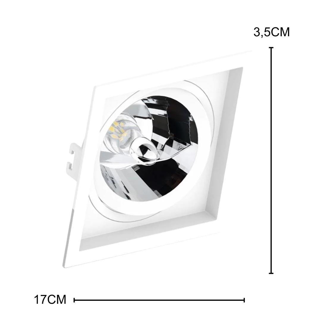 Spot Embutir Recuado Br Ar111 Dim 12w 2700K Bivolt Ledvance