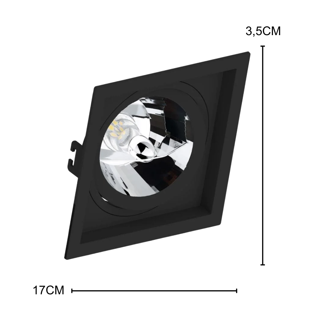 Spot Embutir Recuado Pt Ar111 Dim 11w 2700K Bivolt Ledvance