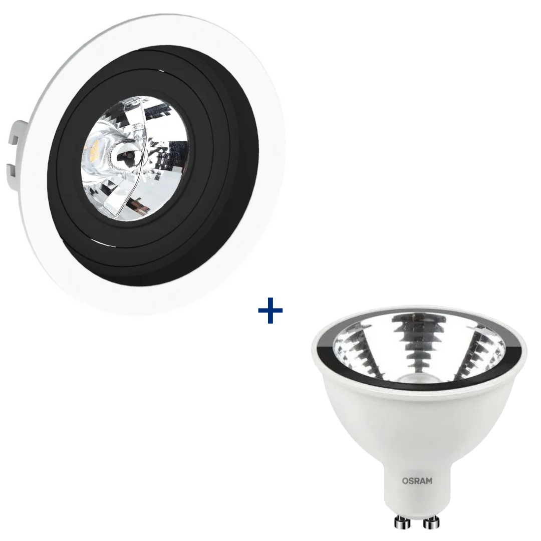 Spot Embutir Redondo Br/Pt Ar70 Dim 4,8W 2700K Biv Ledvance