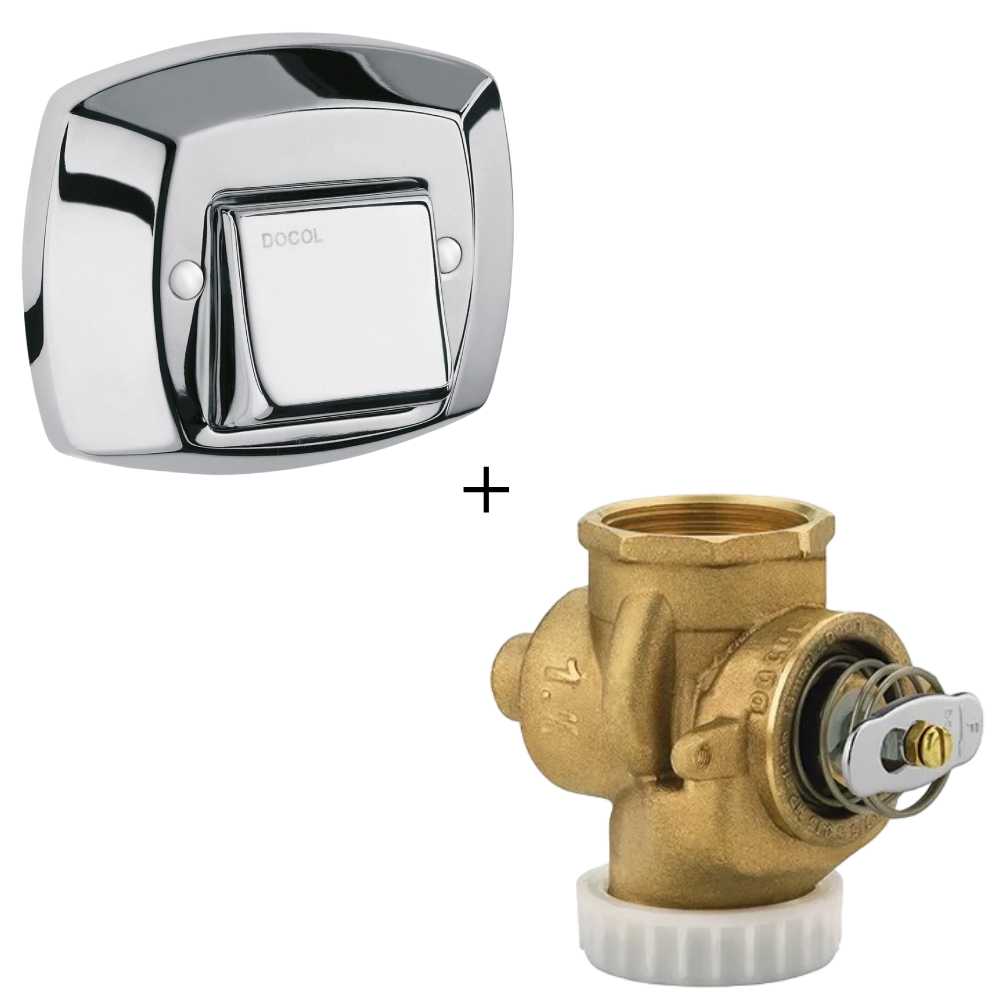 Valvula de Descarga 1.1/2 e Acabamento Clássica Chrome Docol