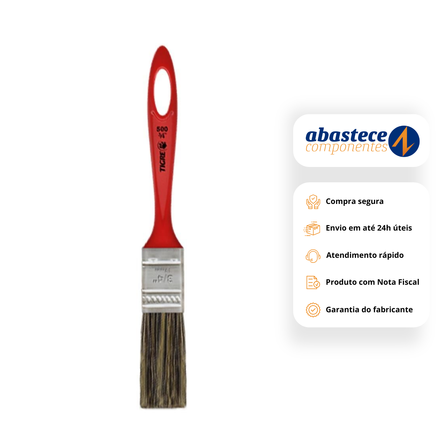 Pincel Trincha Simples Cerda Gris 3/4" 60500003 Tigre