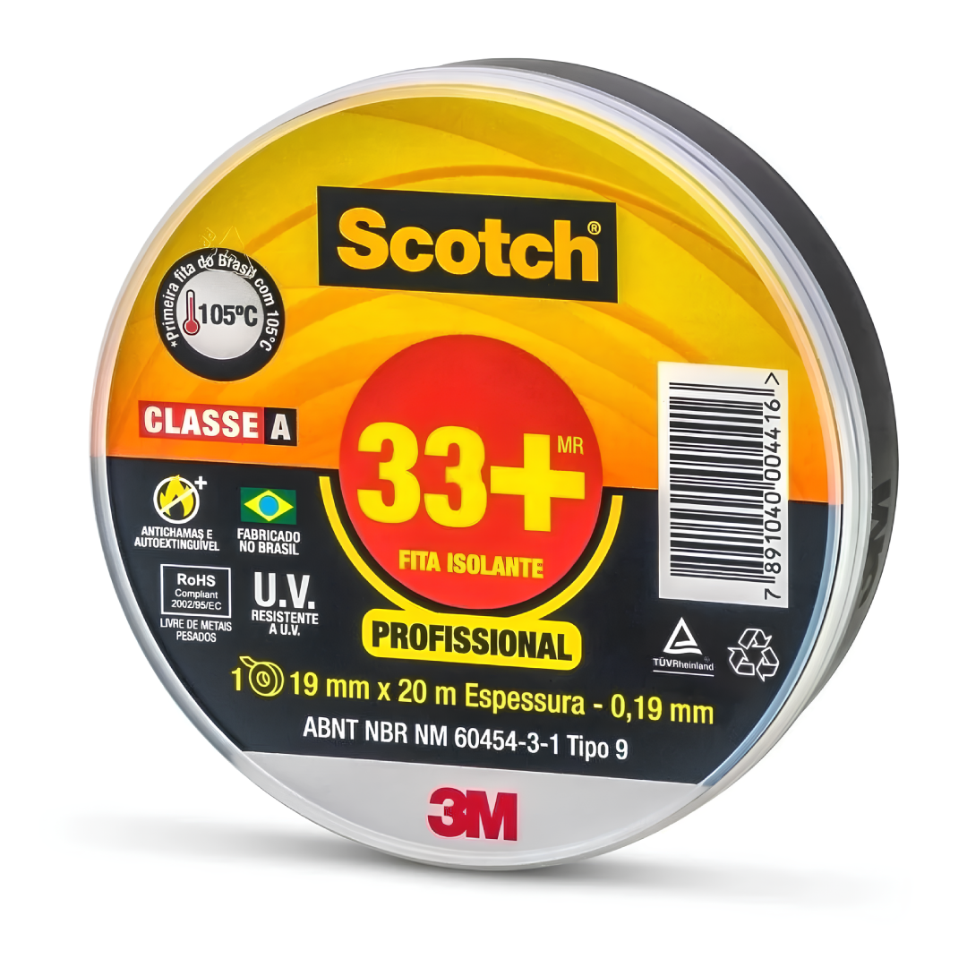 Fita Isolante Profissional 33+ 19mm x 20m 3M Scotch