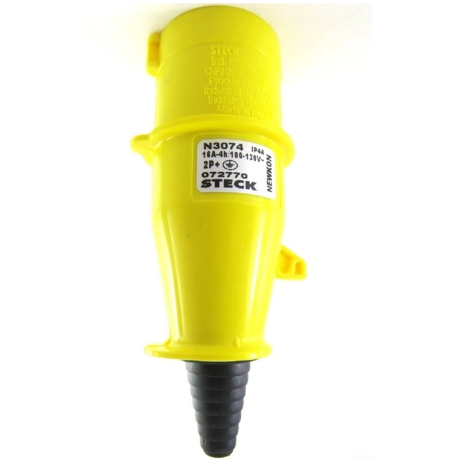 Plugue 2p+t 16a 110/130v Amarelo - N3074 - Steck