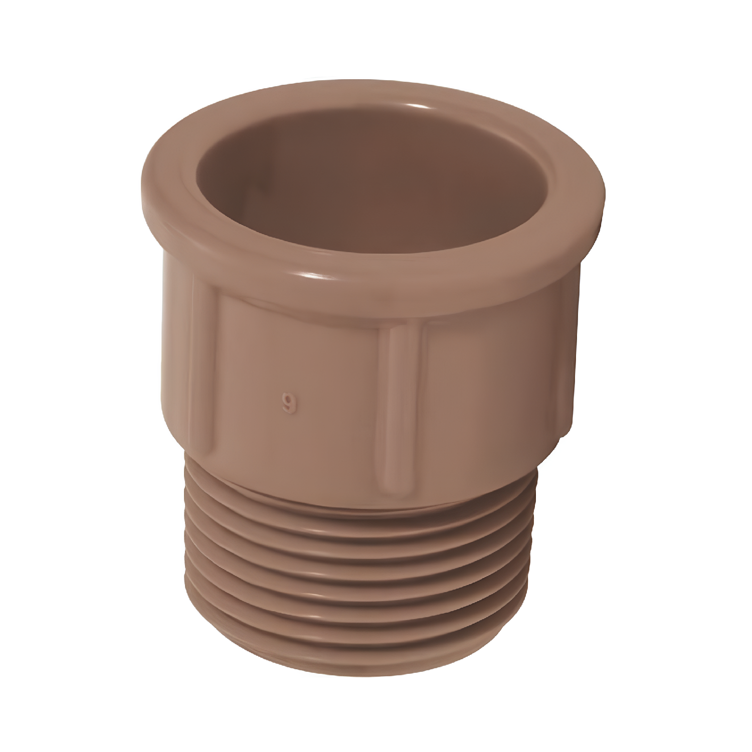 Adaptador Soldavel Curto Bolsa E Rosca 20mm X 1/2 Pvc Marrom 11507 Amanco