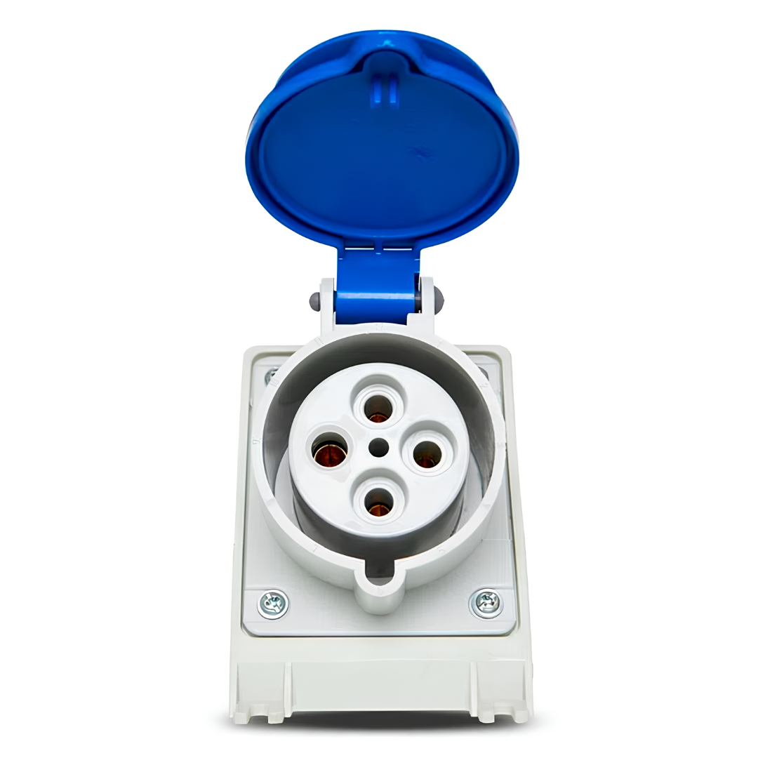 Tomada De Sobrepor 3p+t 63a 200/250v Azul - N4509 - Steck