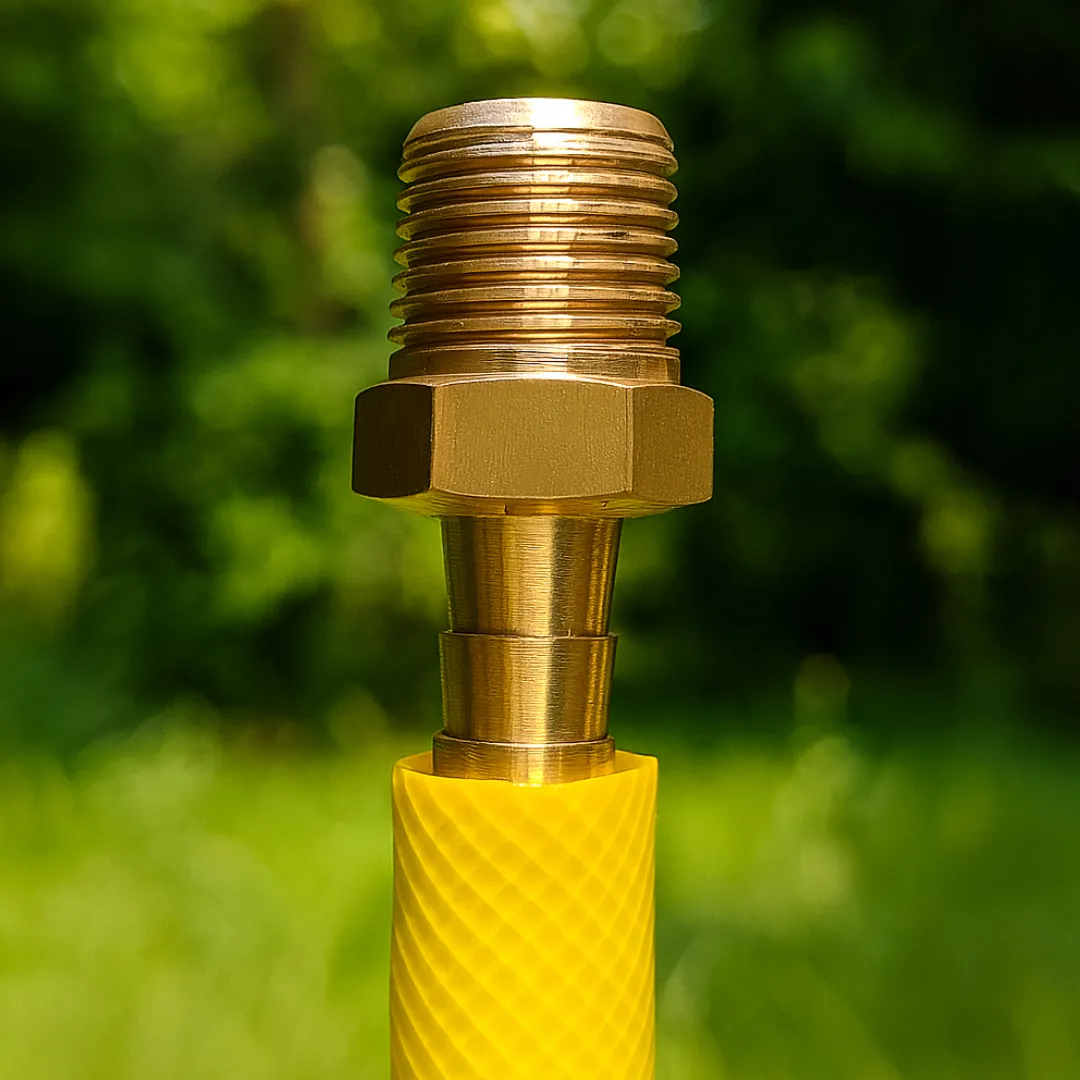 Espigão Fixo Latão Rosca Macho Npt  3/8" x  3/8" Garden