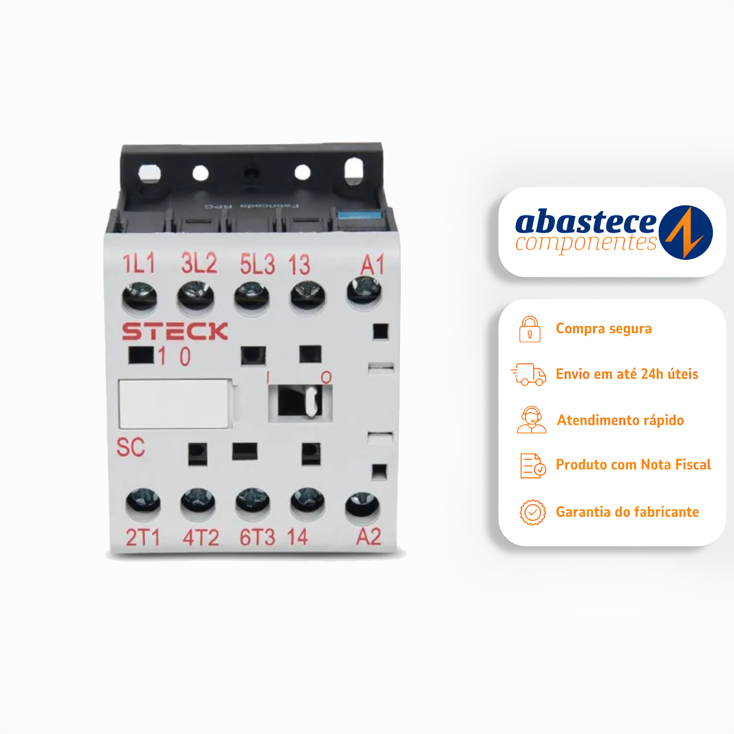 Mini Chave Contatora Tripolar 6a 220v 1na SC06A10M30 - Steck