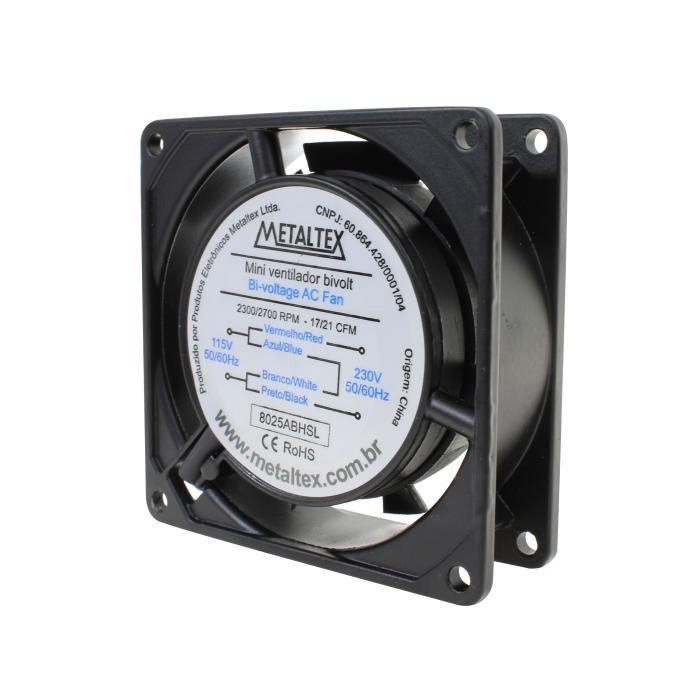 Micro Ventilador Cooler 8x8cm Bivolt Metaltex
