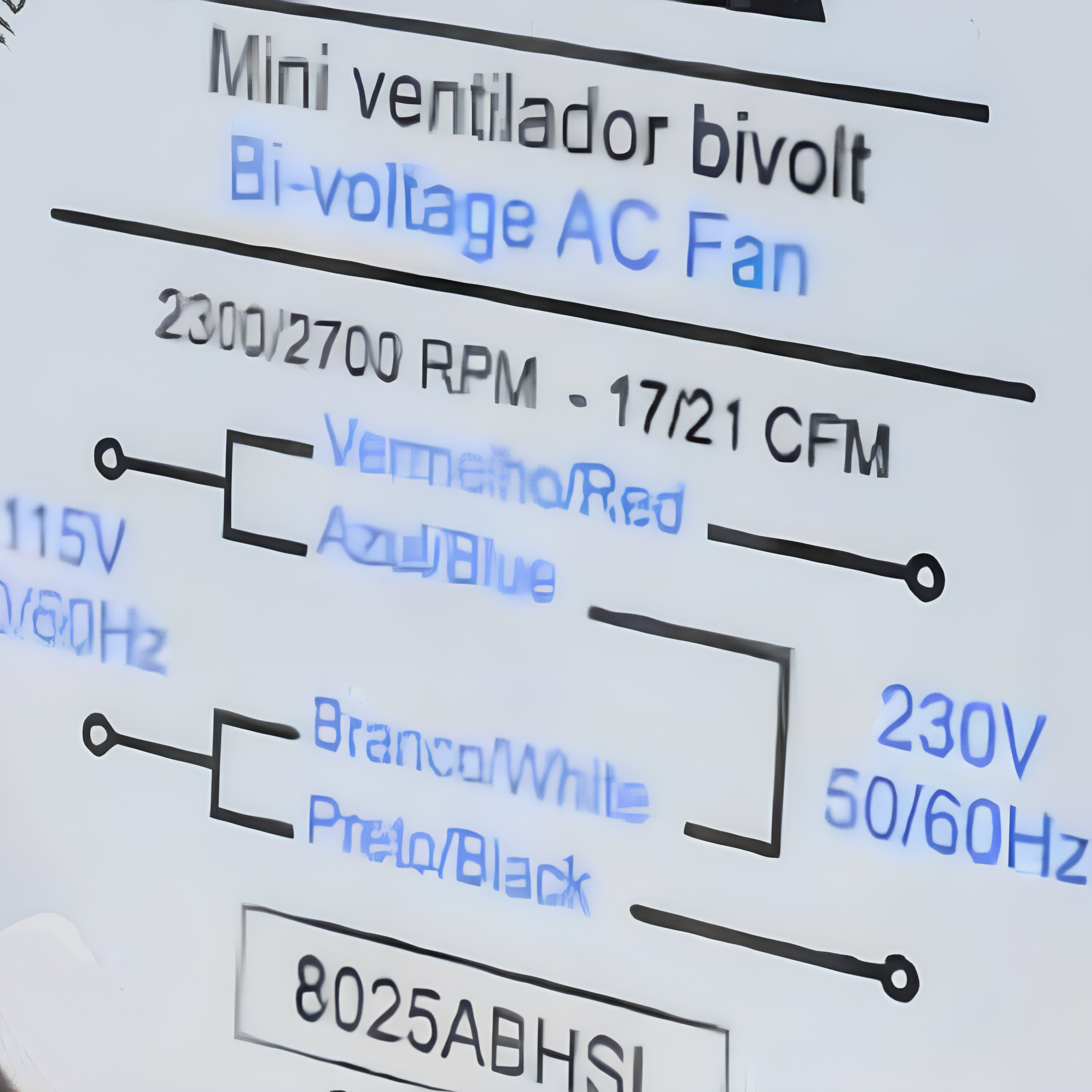 Micro Ventilador Cooler 8x8cm Bivolt Metaltex