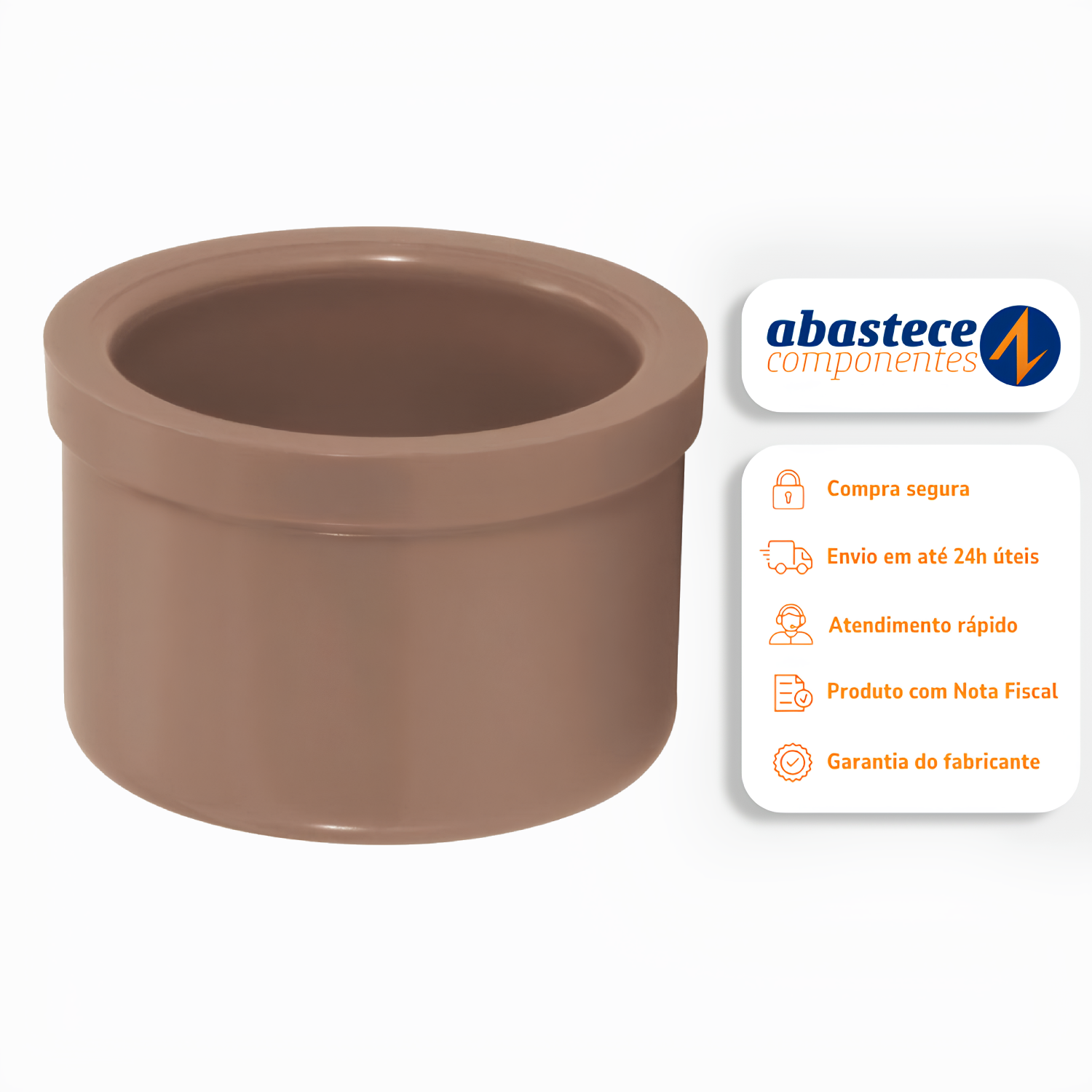 Cap Para Tubo Soldavel 32MM Pvc Marrom 11571 Amanco