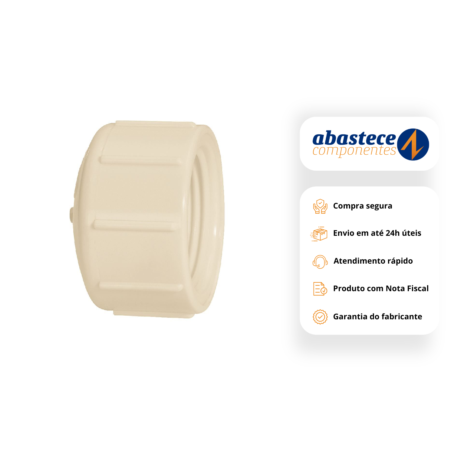 Cap Roscavel 25Mm 3/4" Pvc Branco 11567 Tigre