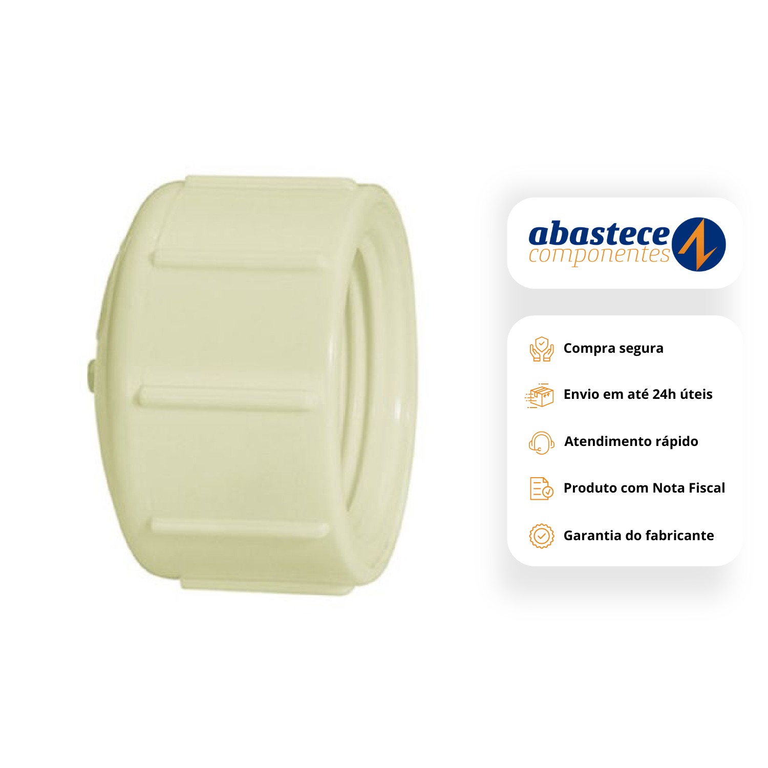 Cap Roscavel Branco 1" (32Mm) 11564 Amanco