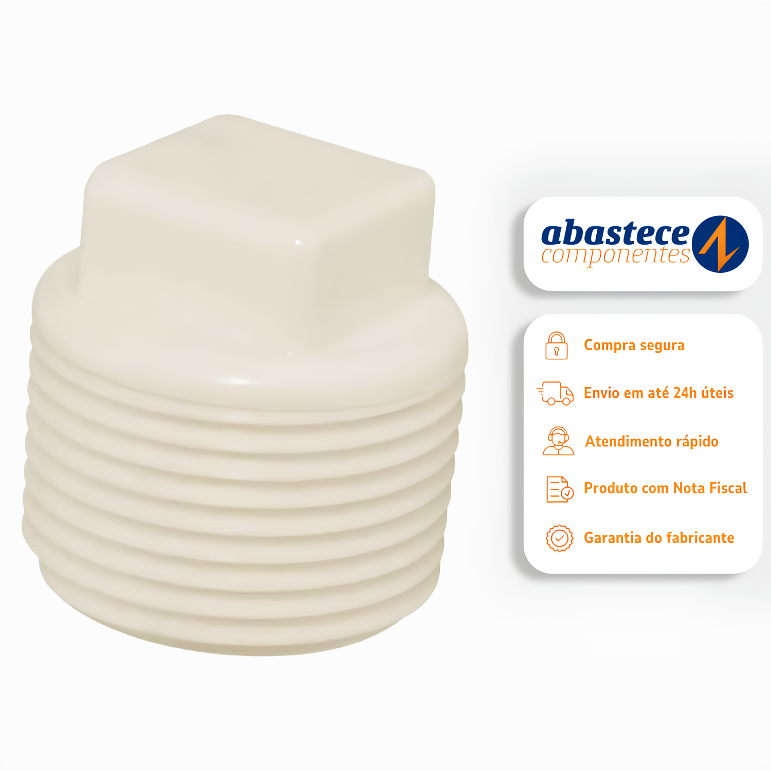 Plug Roscavel 1" Pvc Branco 11761 Amanco
