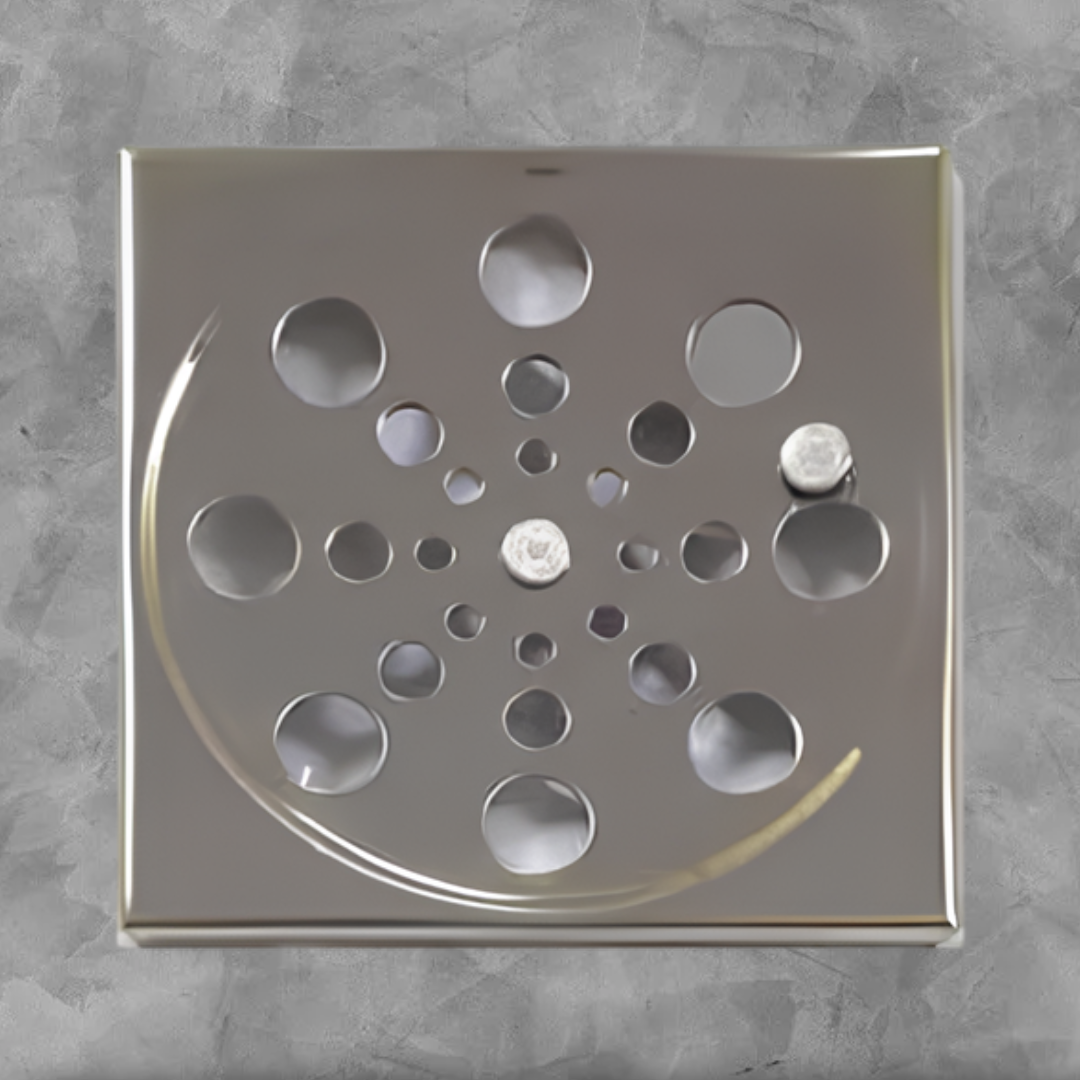Grelha Ralo Quadrado Inox 10Cm C/Fecho