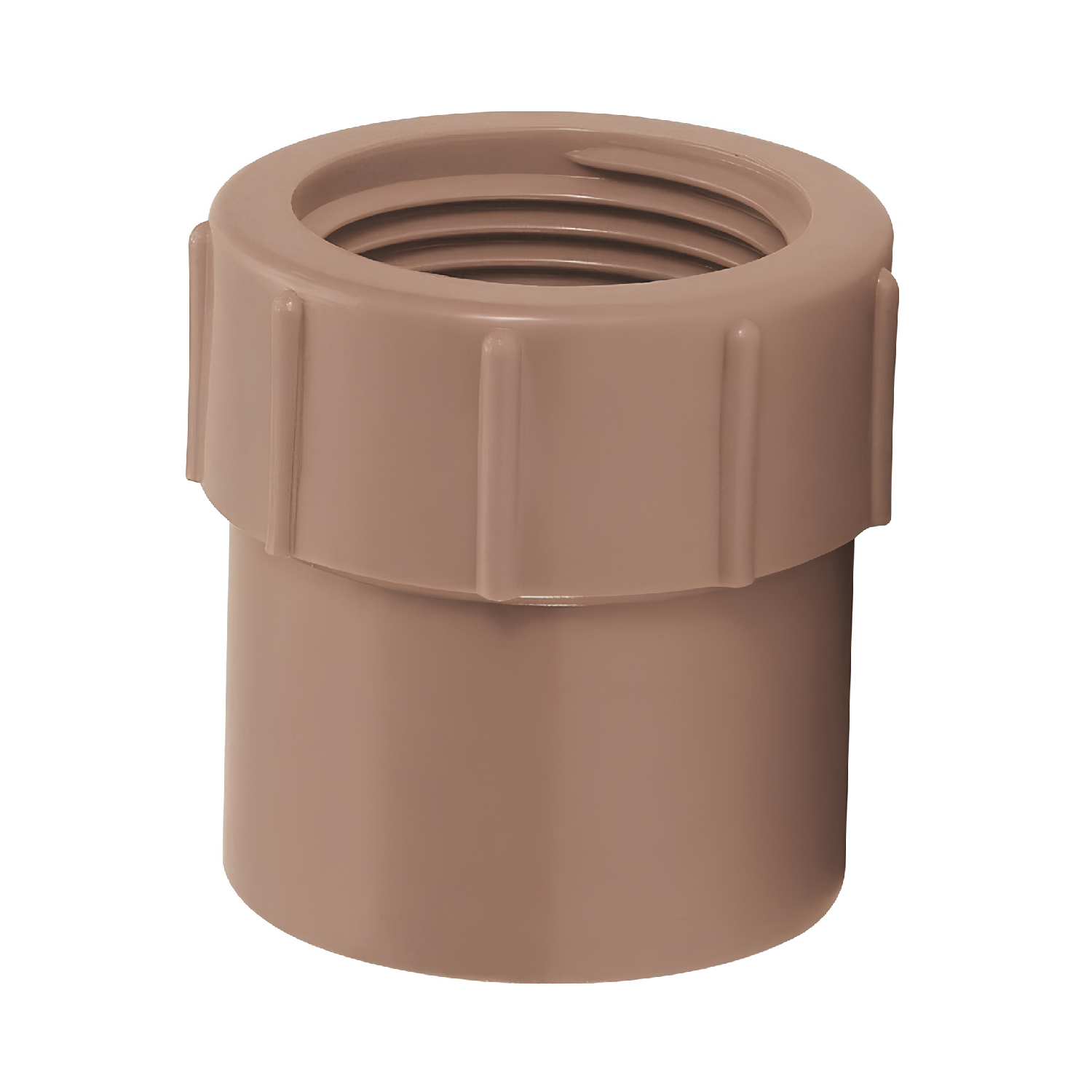 Luva Soldável Com Rosca (LR) 40mm x 1.1/4" Pvc Marrom 11955 Amanco