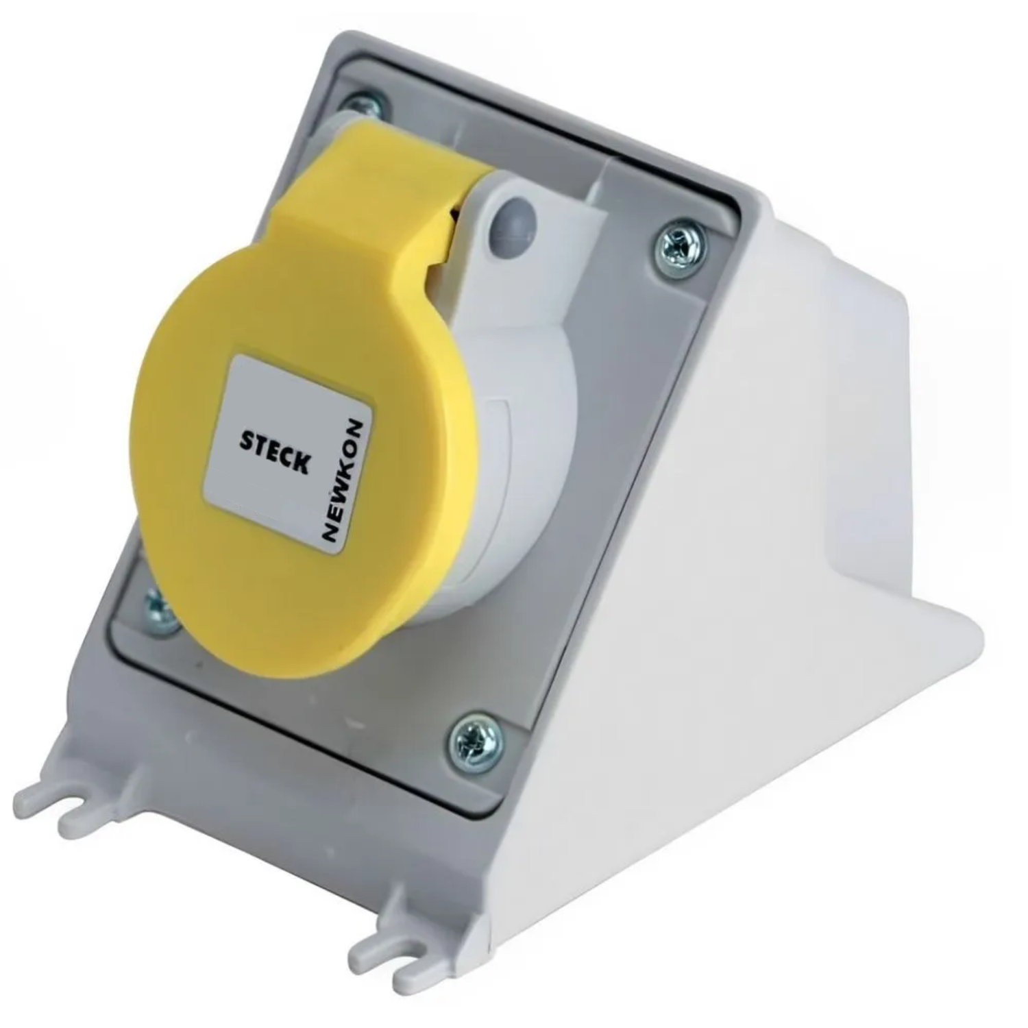 Tomada De Sobrepor N3004 Amarela 2P+T 16A 100/130V Steck