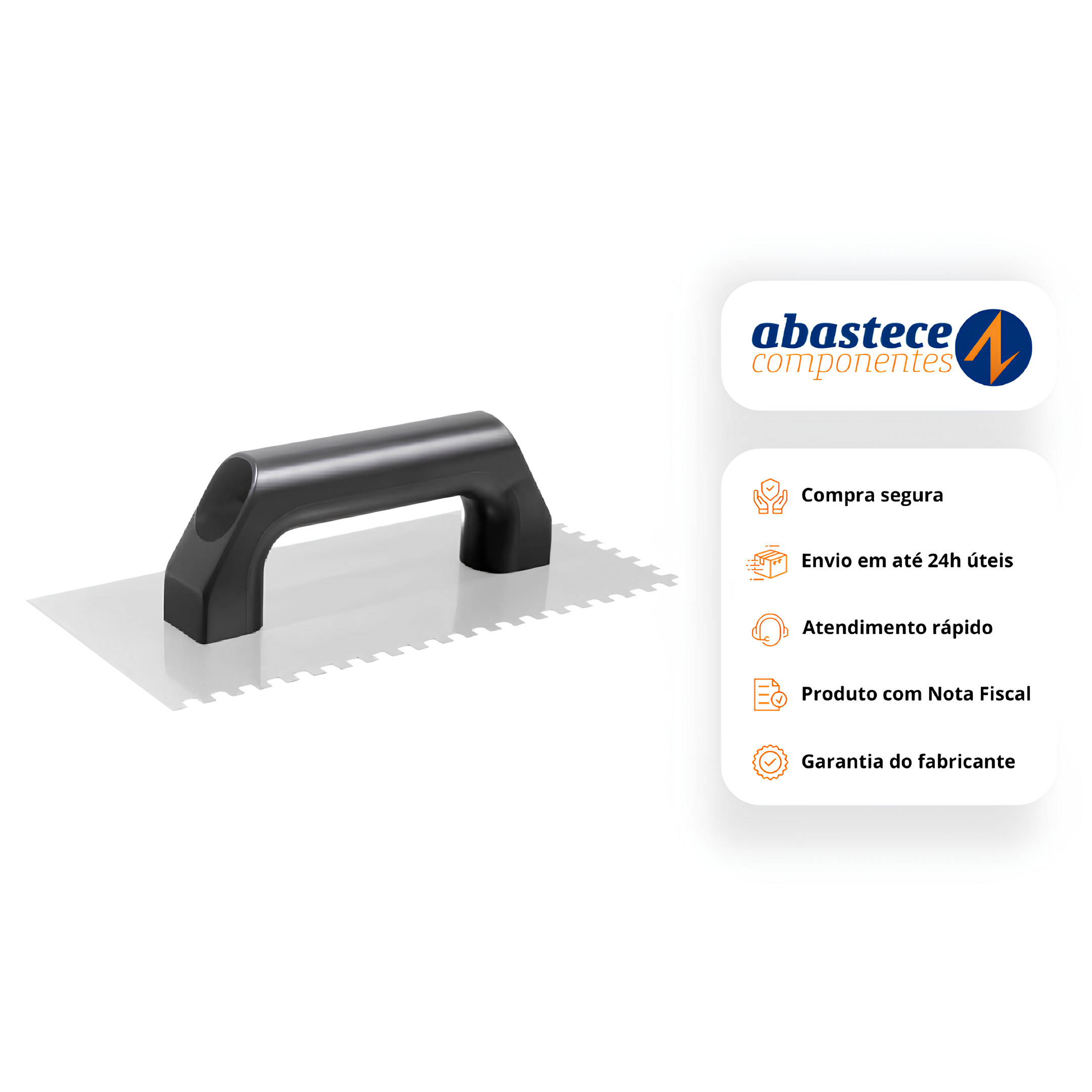 Desempenadeira Aço Dentada Cabo Plástico 12X07x26Cm Cortag