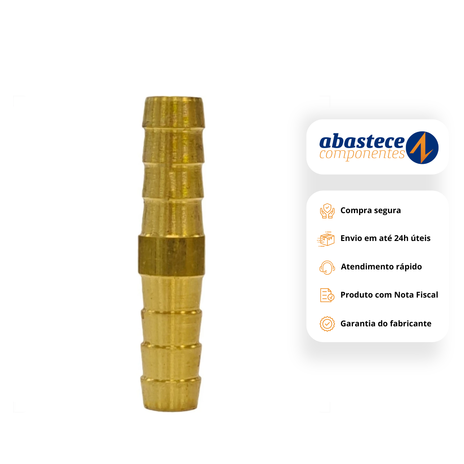 Espigão Emenda Para Mangueira 3/8 Latão 11721E Garden