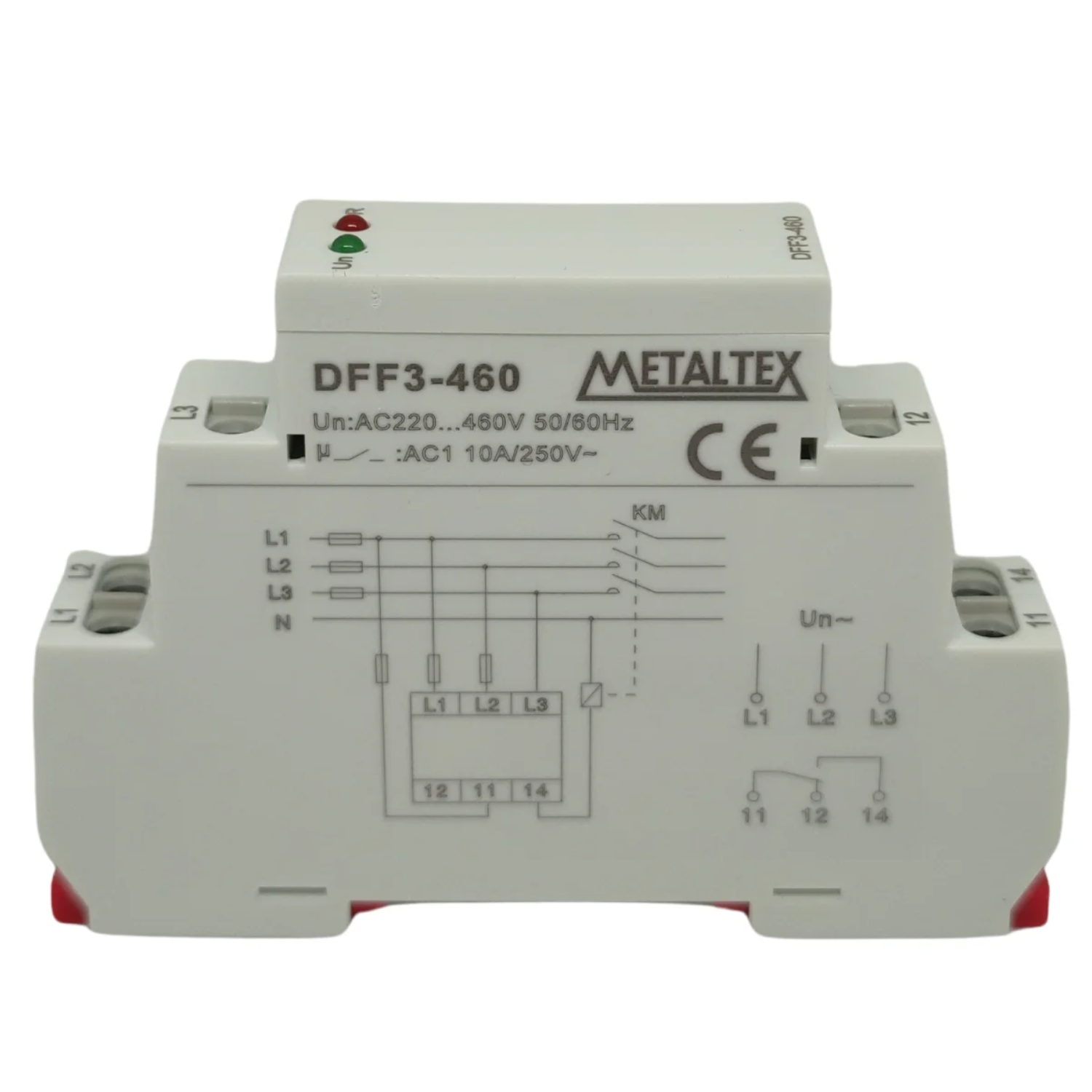 Relé Falta de Fase e Sequência DFF3-460 220-460VCA Metaltex