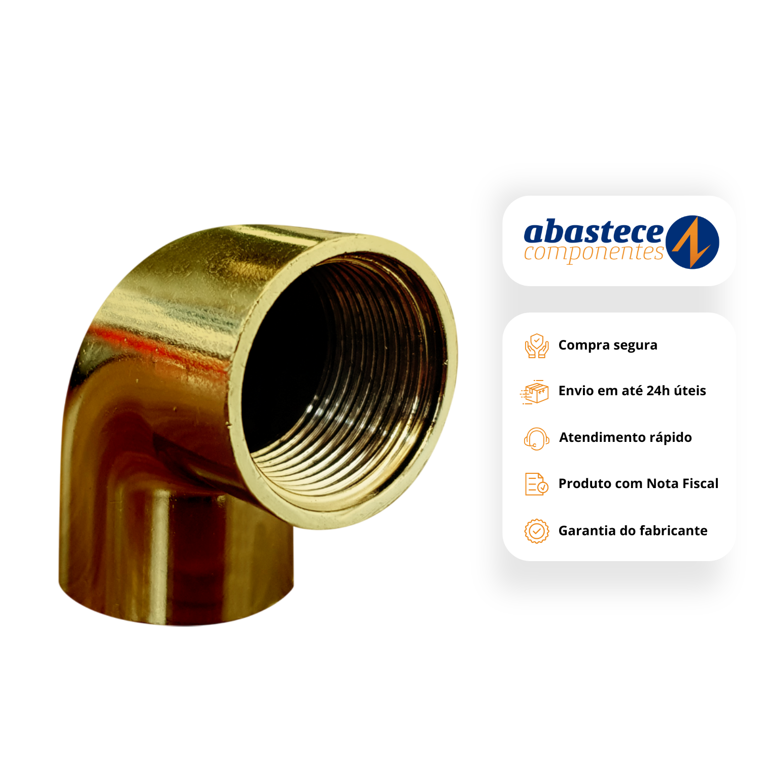 Cotovelo Zamac Amarelo 90° Rosca 1/2 10893E Garden