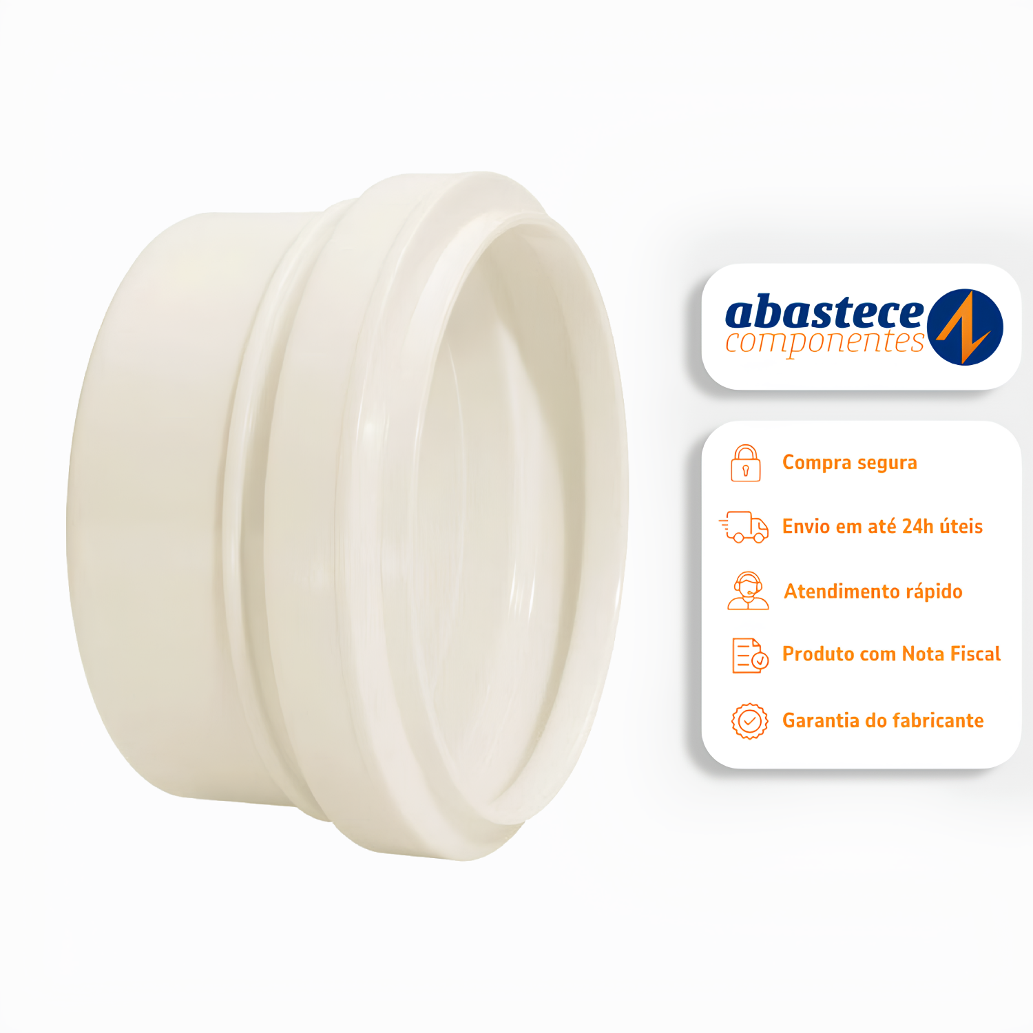 Cap Para Tubo Esgoto Serie Normal DN100 Pvc Branco 11560 Amanco