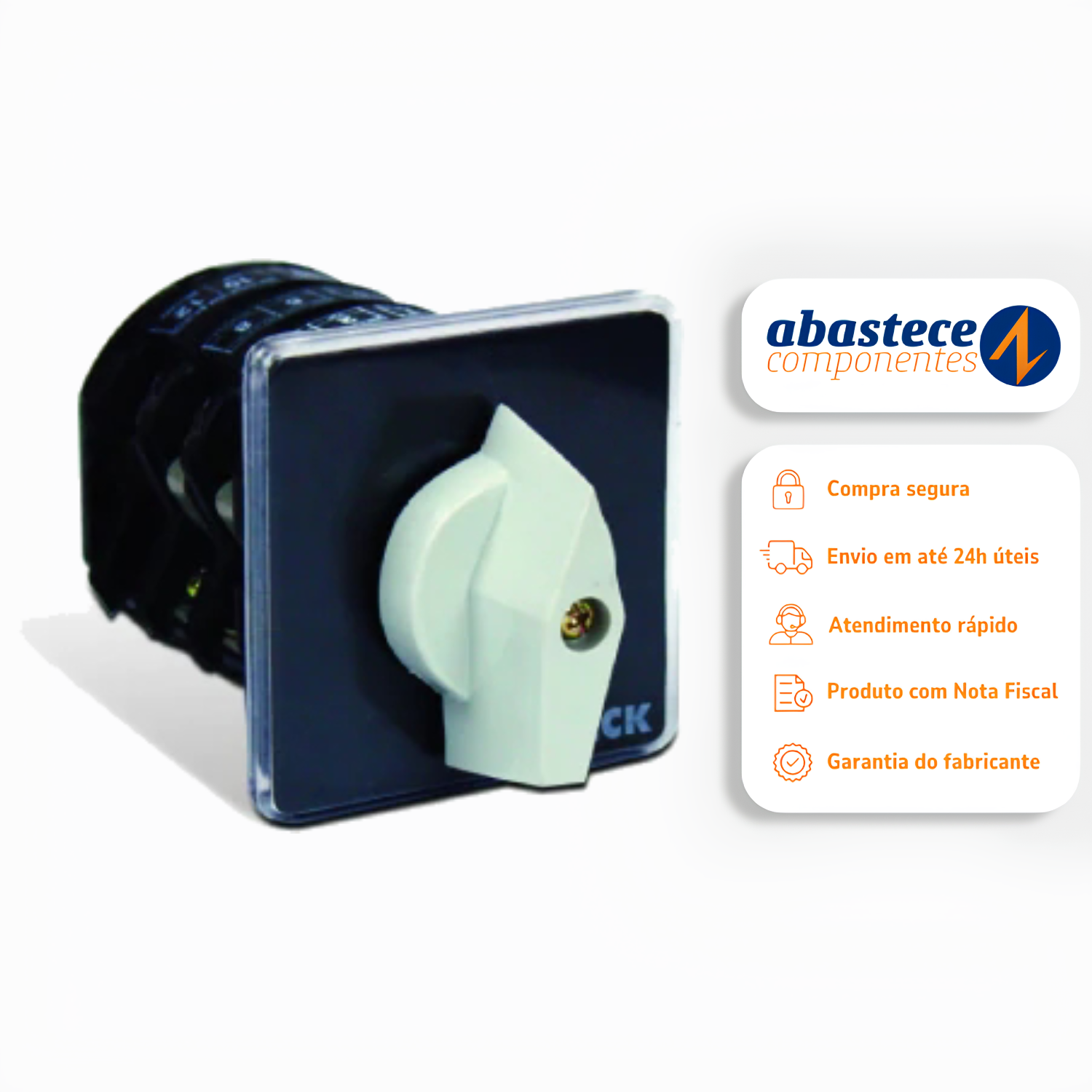 Chave Rotativa L/D Trifásica Fixa Frontal 50A - Steck