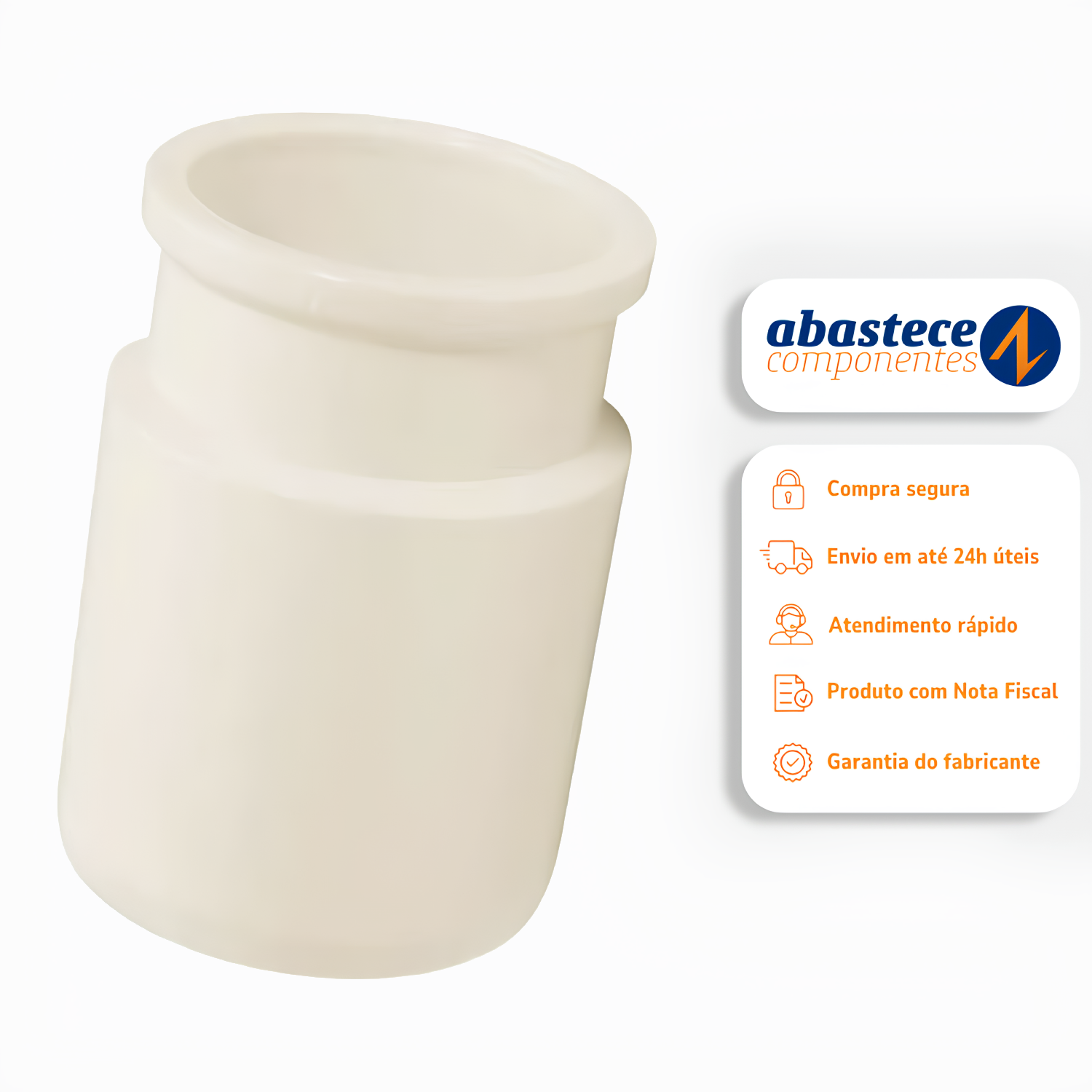 Bucha De Redução Esgoto Longa DN50x40 Pvc Branco 11518 Amanco
