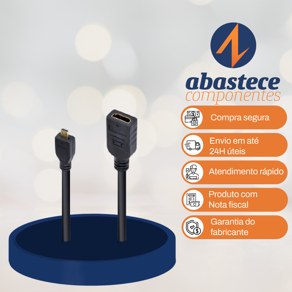 Cabo Micro Hdmi Para Hdmi 1.4 Ultra Hd 1 Metro