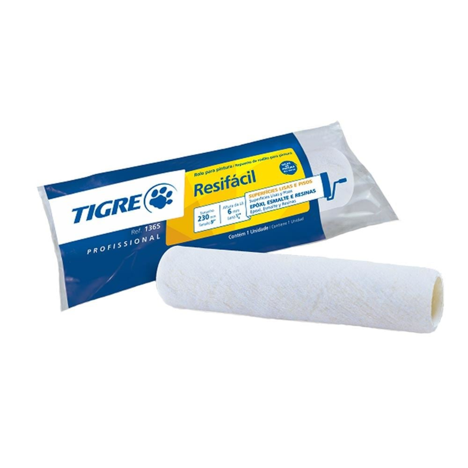 Rolo De Lã Sintética Resifácil 23Cm Ref.1365 61365230 Tigre